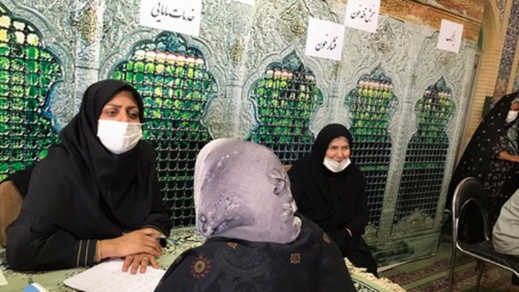 میز خدمت پایگاه بسیج حضرت رقیه (س) به مناسبت هفته دولت